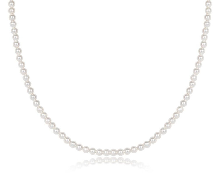 eNewton 17" Choker Beaded - Classic Pearl 3mm