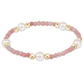 eNewton Purpose Pearl 6mm Gem Bracelet - Pink Opal