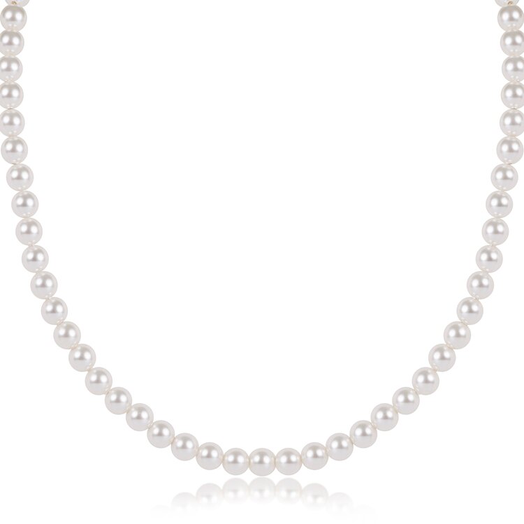 eNewton 17" Choker Beaded - Classic Pearl 5mm