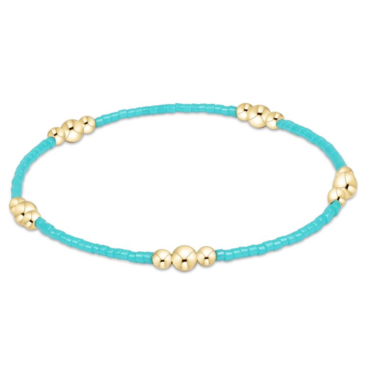 eNewton Hope Purpose Gold Bracelet - Turquoise