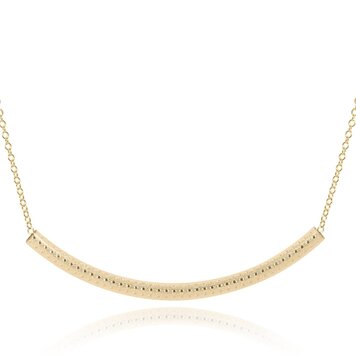 eNewton 16" Necklace Gold - Bliss Bar Textured Gold