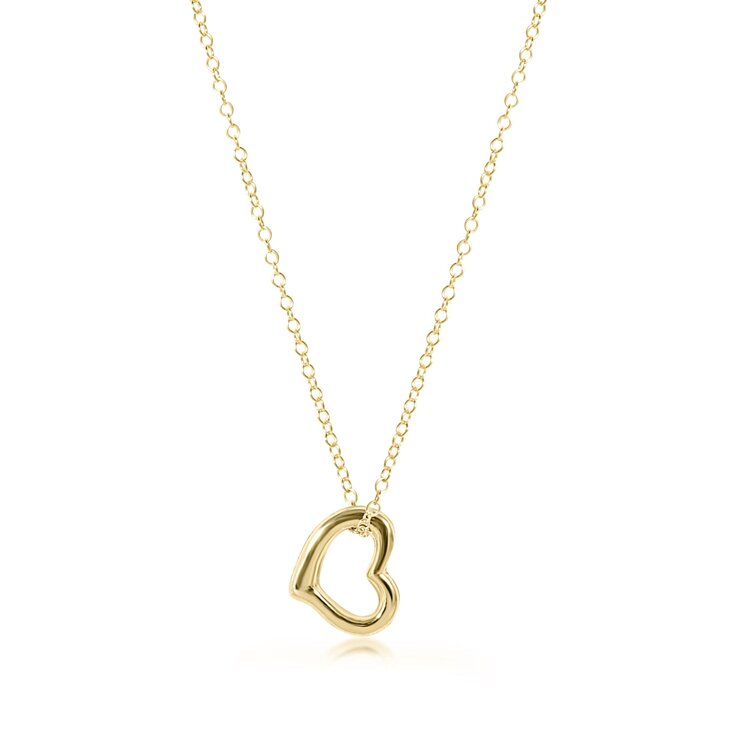 eNewton 16" Necklace Gold - Love Gold Charm