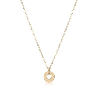 eNewton 16" Necklace Gold - Love Small Gold Disc