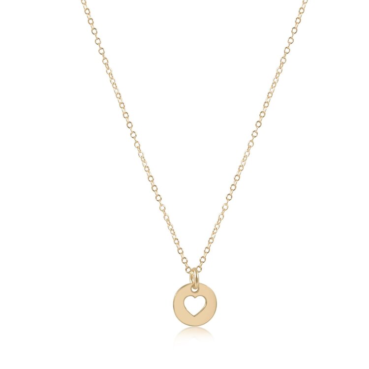 eNewton 16" Necklace Gold - Love Small Gold Disc