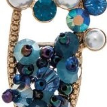 Rain Jewelry Collection Gold Blue Bling Celebration Cocktail Earring