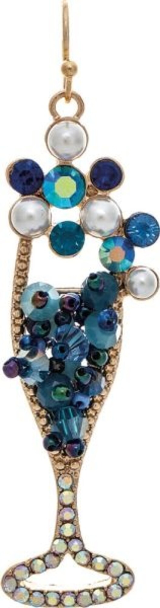 Rain Jewelry Collection Gold Blue Bling Celebration Cocktail Earring