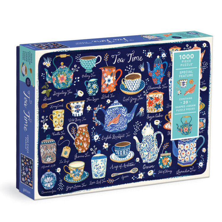 Chronicle Books 1000pc Shaped Piece Puzzle / Tea Time