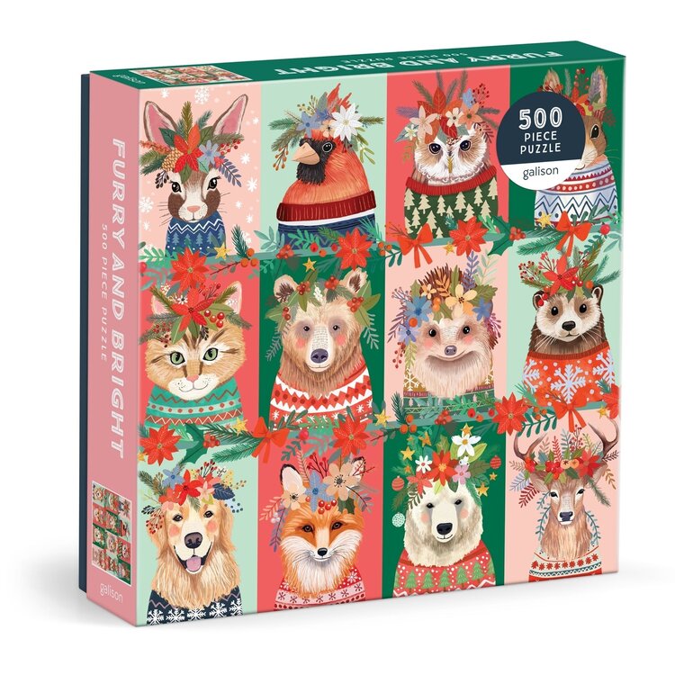 Chronicle Books Furry and Bright 500pc Puzzle