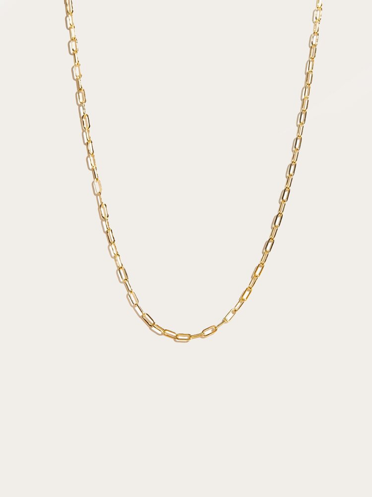 ABLE Essential Chain Necklace w/ Pearl & Mini Charm