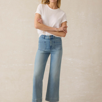 Faherty Brand stretch terry patch pocket ankle pant