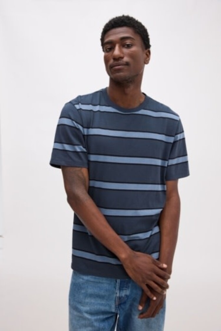 Richer Poorer ss stripe pima tee