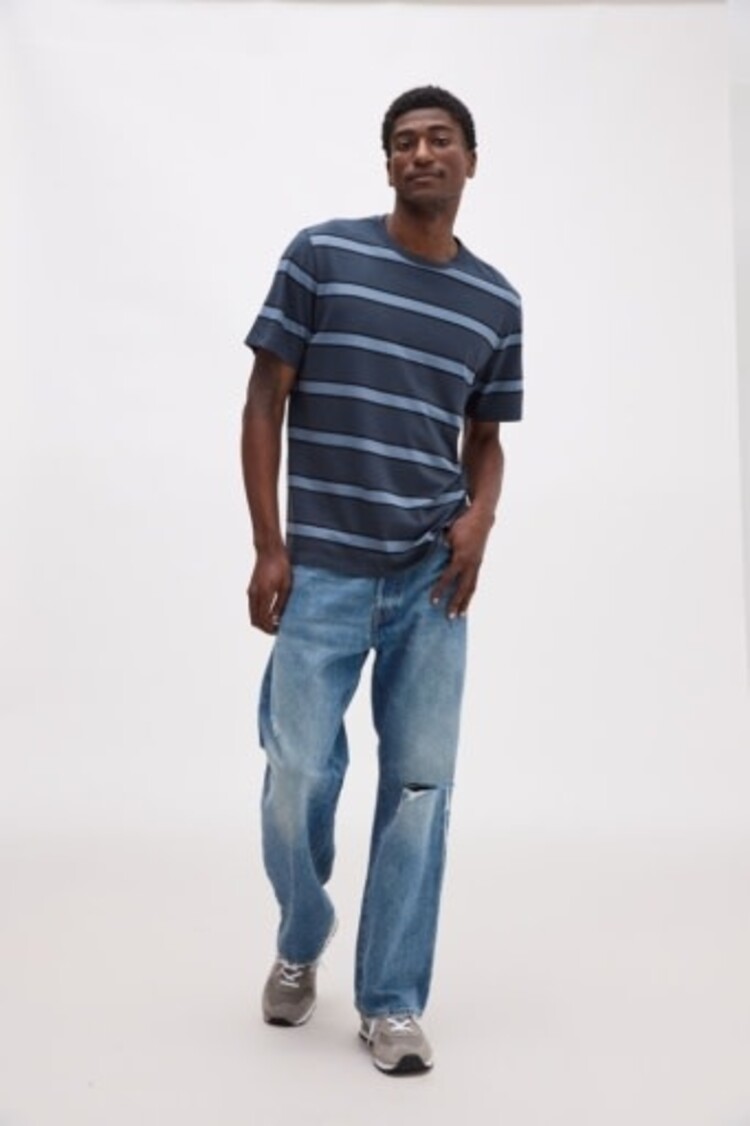 Richer Poorer ss stripe pima tee