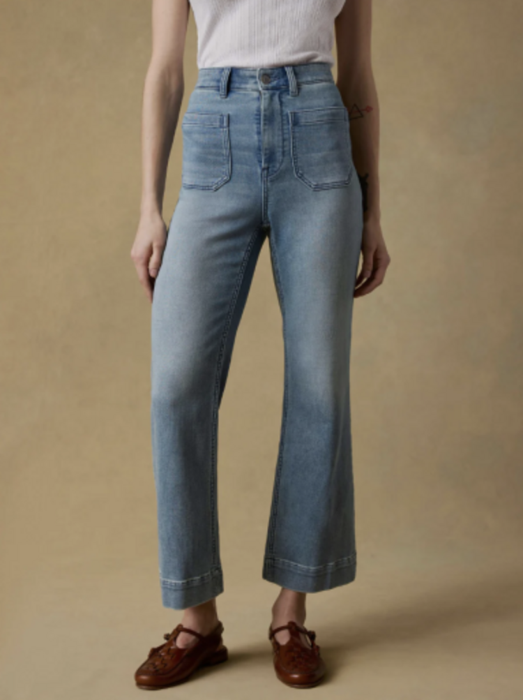 Faherty Brand stretch terry patch pocket ankle pant