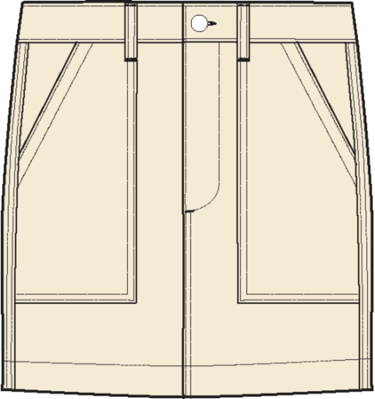 Faherty Brand sunwashed canvas utility skirt