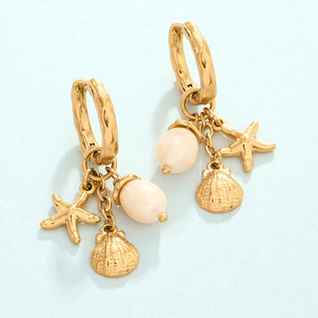 Clara Hoop Earrings 15mm Sea Foam