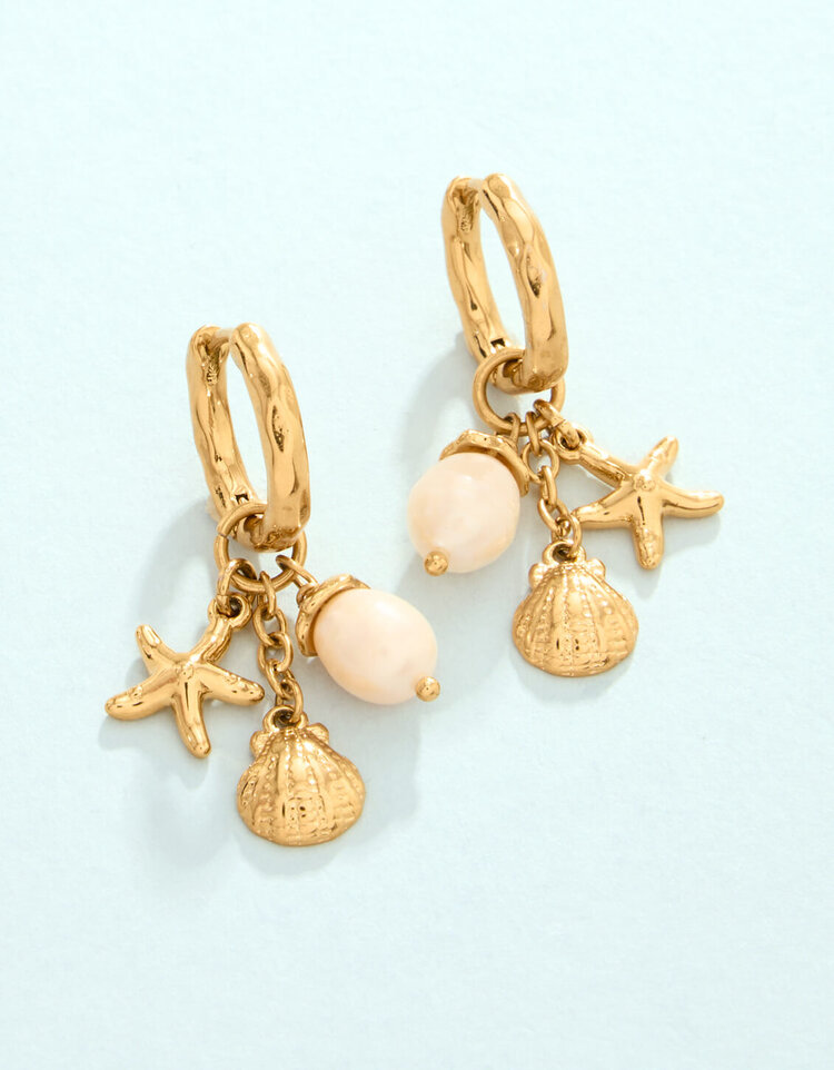 Clara Hoop Earrings 15mm Sea Foam