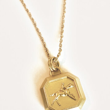Here Fishy Necklace 20" Gold