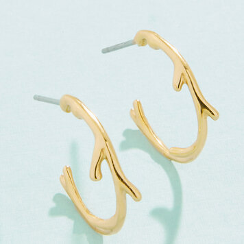 Clara Hoop Earrings 15mm Blush