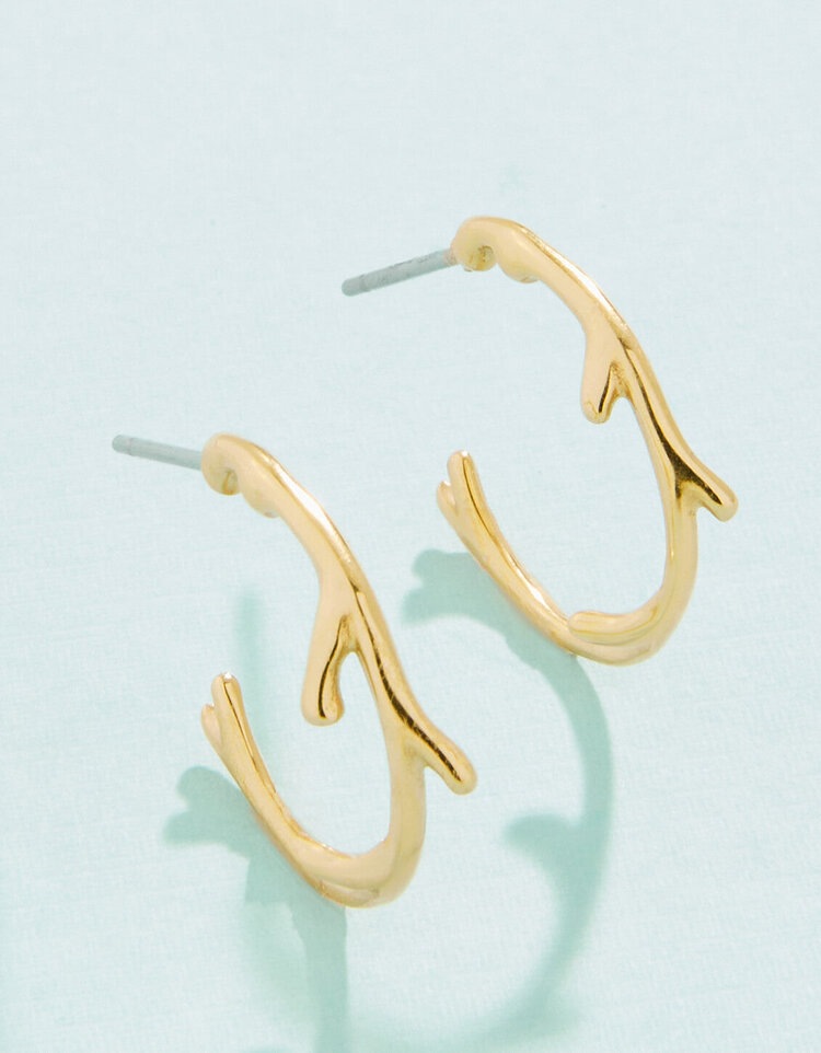 Clara Hoop Earrings 15mm Blush