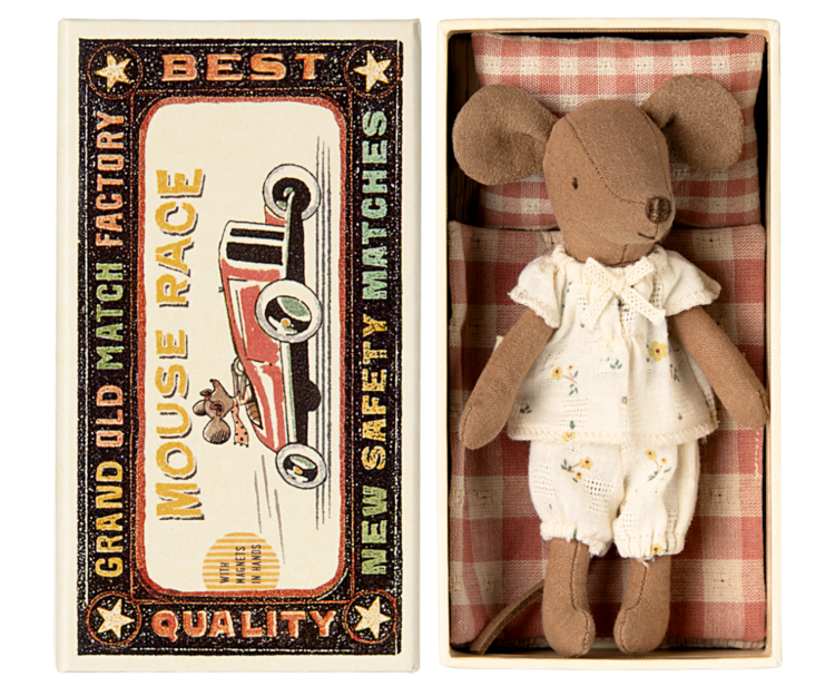 Maileg Big Sister Mouse in Matchbox / Pink