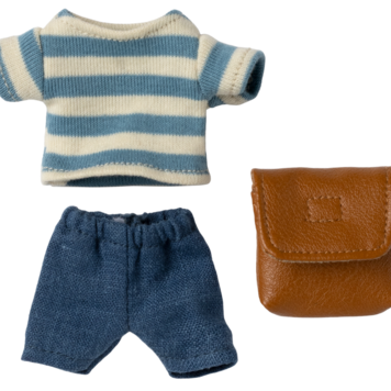 Maileg Clothes and bag, Big brother mouse - Brown