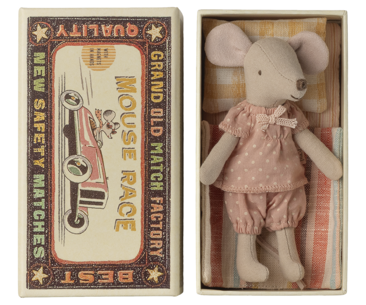 Maileg Big Sister Mouse in Matchbox / Red