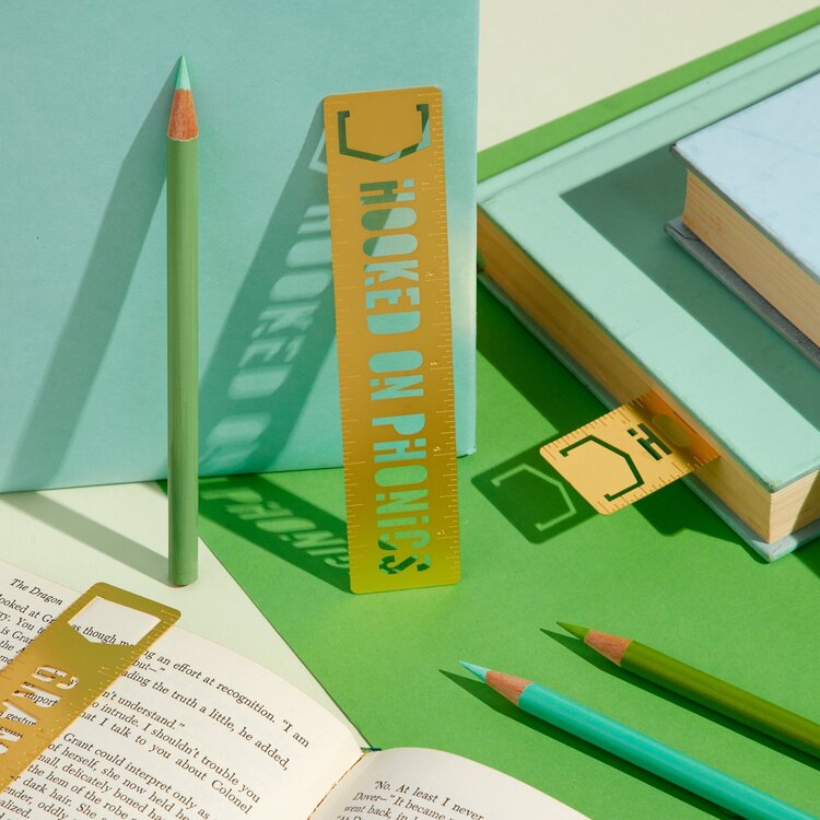 Chronicle Books Hooked On Phonics Metal Bookmark Stencil
