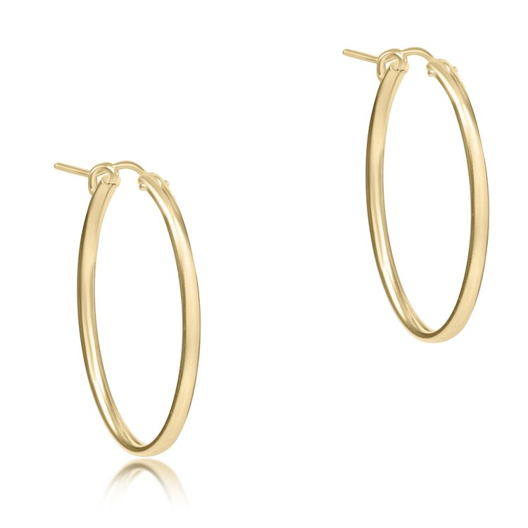eNewton Oval Gold 1" Hoop - Smooth