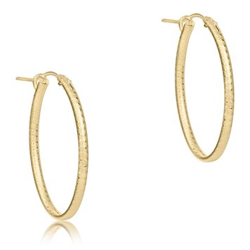 eNewton Oval Gold 1" Hoop - Textured