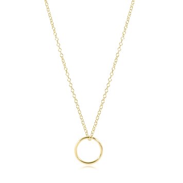 eNewton 16" Necklace Gold - Halo Gold Charm