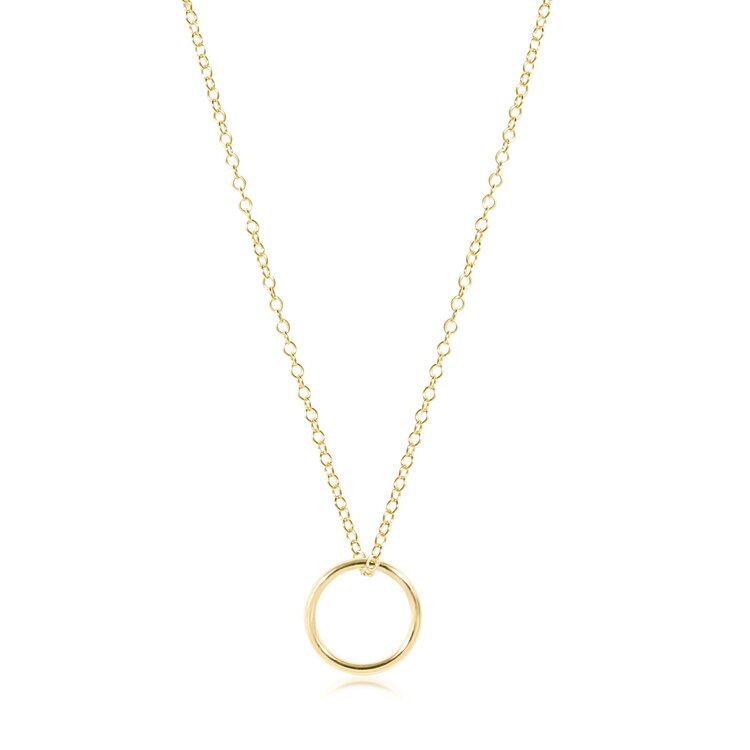 eNewton 16" Necklace Gold - Halo Gold Charm