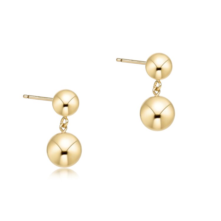 eNewton Classic 8mm Ball Drop Stud - Gold