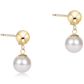 eNewton Classic 10mm Ball Drop Stud - Pearl