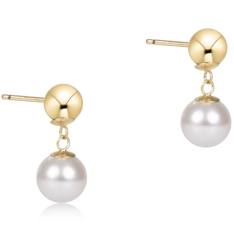 eNewton Classic 10mm Ball Drop Stud - Pearl
