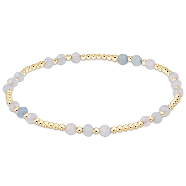 eNewton Joy Gem 3mm Bracelet - Aquamarine