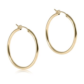 eNewton Round Gold 1.25" Hoop - Smooth
