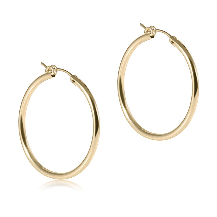 eNewton Round Gold 1.25" Hoop - Smooth
