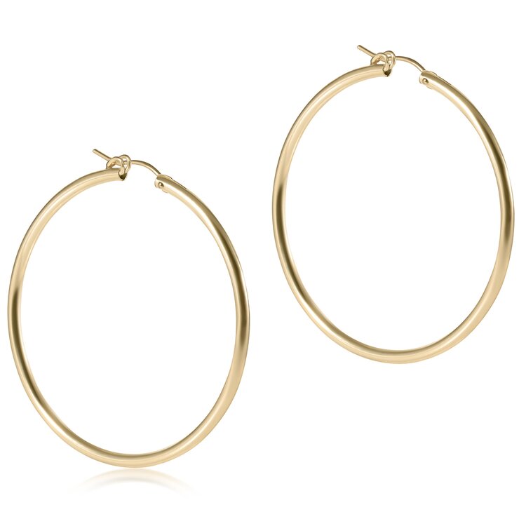 eNewton Round Gold 2" Hoop - Smooth