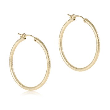 eNewton Round Gold 1.25" Hoop - Textured
