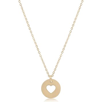 eNewton 16" Necklace Gold - Love Gold Disc