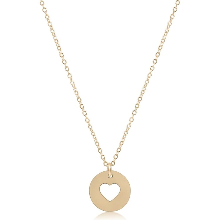 eNewton 16" Necklace Gold - Love Gold Disc