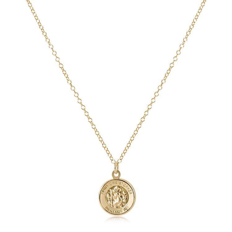 eNewton 16" Necklace Gold - Protection Gold Disc