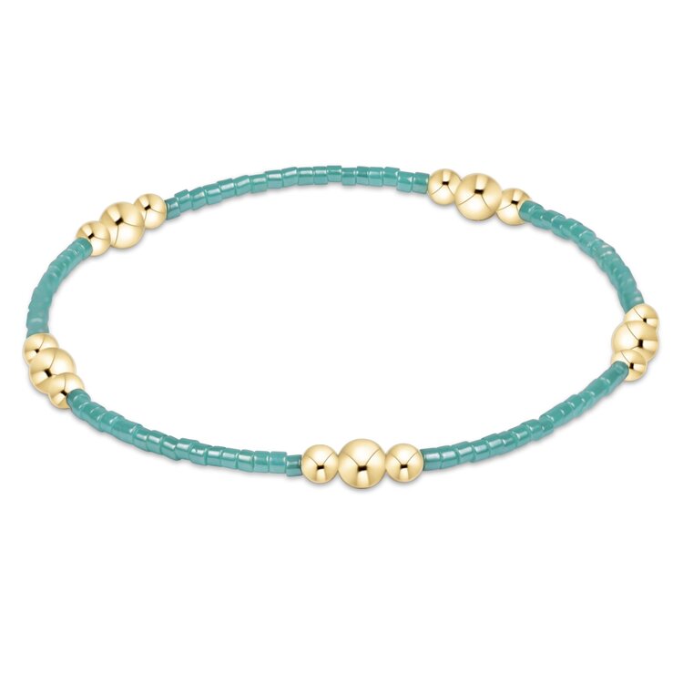 eNewton Hope Purpose Gold Bracelet - Sea Glass