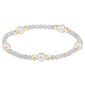 eNewton Purpose Pearl 6mm Gem Bracelet - Aquamarine