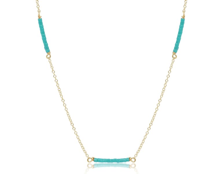 eNewton 15" Choker Simplicity Chain Gold - Hope Bliss - Sea Glass