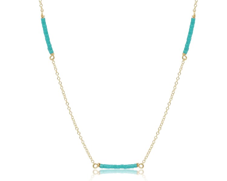 eNewton 15" Choker Simplicity Chain Gold - Hope Bliss - Turquoise