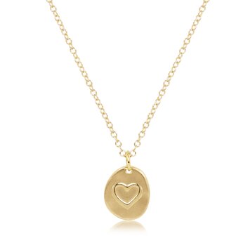 eNewton 16" Necklace Gold - Inspire Love Small Gold Disc