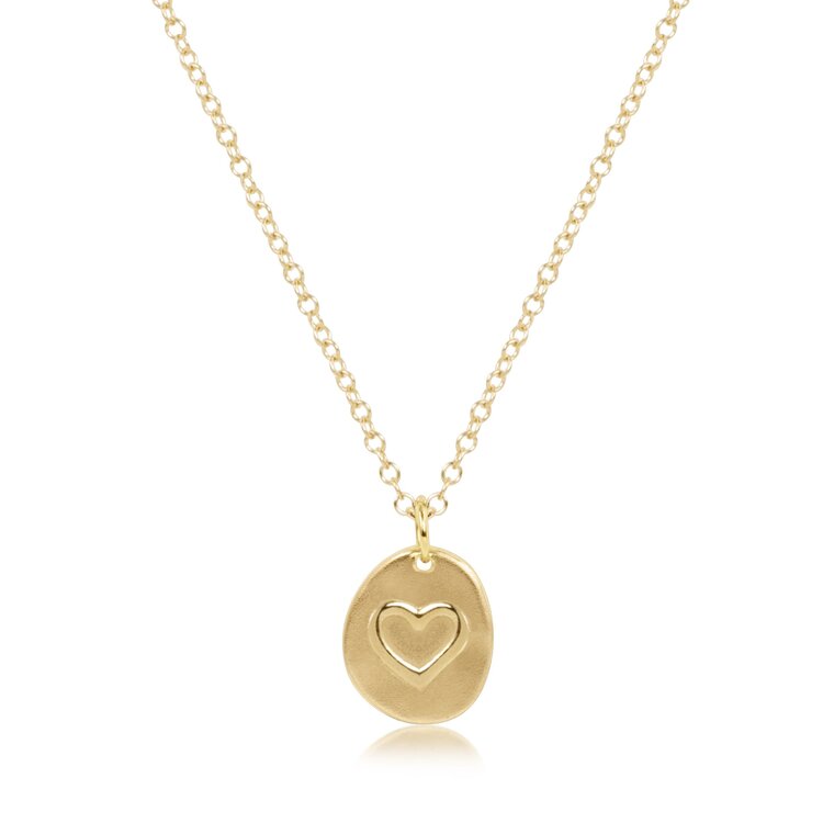 eNewton 16" Necklace Gold - Inspire Love Small Gold Disc