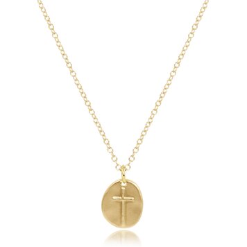 eNewton 16" Necklace Gold - Inspire Small Gold Disc