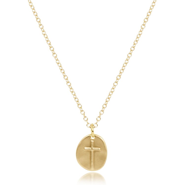 eNewton 16" Necklace Gold - Inspire Small Gold Disc